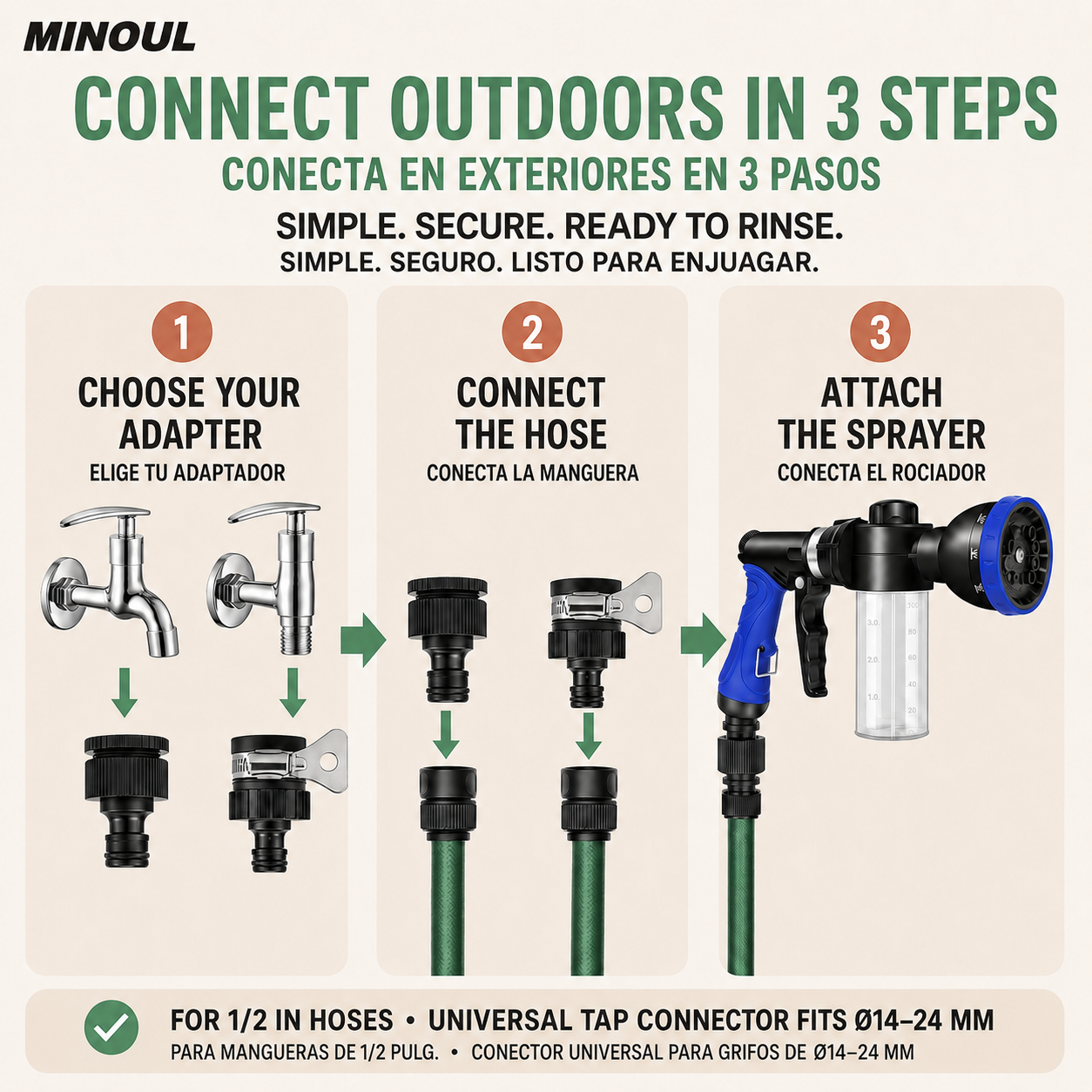 MINOUL Dog Shower Premium