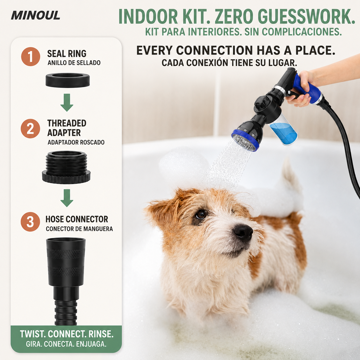 MINOUL Dog Shower Premium